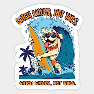 Dog surf 96004 Sticker